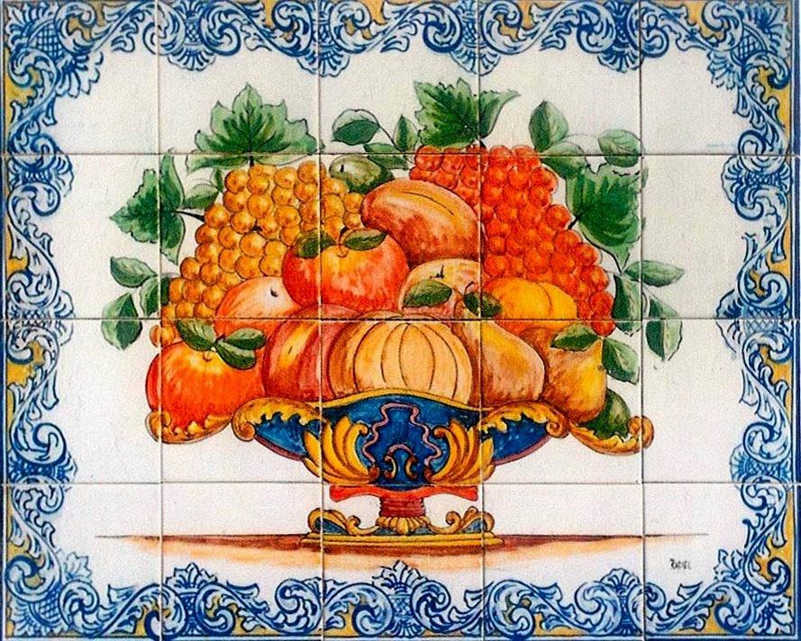 Portuguese Tiles and Murals - Florals, Vases, Baskets and Bird Themes
